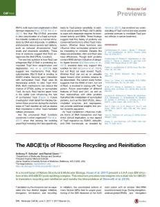 Molecular Cell-2017-The ABC(E1)s of Ribosome Recycling and Reinitiation