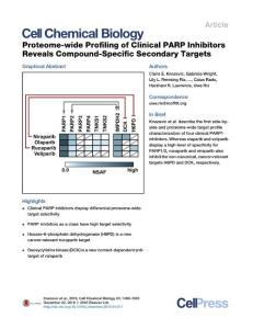 Cell-Chemical-Biology_2016_Proteome-wide-Profiling-of-Clinical-PARP-Inhibitors-Reveals-Compound-Specific-Secondary-Targets