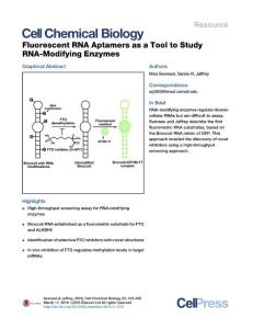 Cell-Chemical-Biology_2016_Fluorescent-RNA-Aptamers-as-a-Tool-to-Study-RNA-Modifying-Enzymes