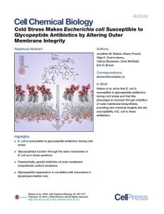 Cell-Chemical-Biology_2016_Cold-Stress-Makes-Escherichia-coli-Susceptible-to-Glycopeptide-Antibiotics-by-Altering-Outer-Membrane-Integrity