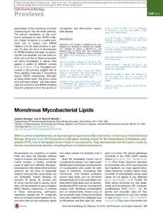 Cell-Chemical-Biology_2016_Monstrous-Mycobacterial-Lipids