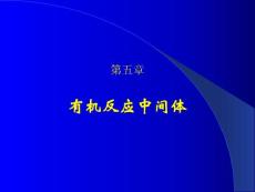 理论有机化学 第五章 有机反应中间体