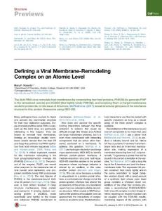 Structure_2017_Defining-a-Viral-Membrane-Remodeling-Complex-on-an-Atomic-Level