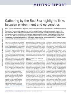 nsmb.3422-Gathering by the Red Sea highlights links between environment and epigenetics