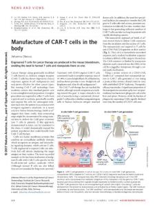 nbt.3898-Manufacture of CAR-T cells in the body