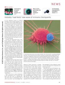 nbt0617-487-Industry ´road tests´ new wave of immune checkpoints