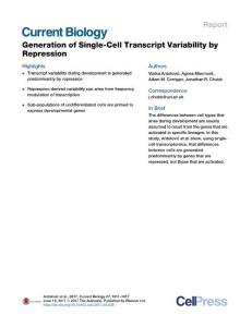 Current-Biology_2017_Generation-of-Single-Cell-Transcript-Variability-by-Repression