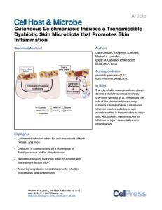 Cell-Host-Microbe_2017_Cutaneous-Leishmaniasis-Induces-a-Transmissible-Dysbiotic-Skin-Microbiota-that-Promotes-Skin-Inflammation