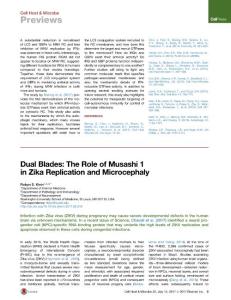 Cell Host Microbe-2017-Dual Blades- The Role of Musashi 1 in Zika Replication and Microcephaly