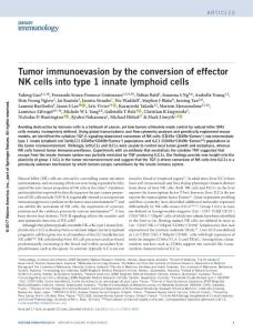 ni.3800-Tumor immunoevasion by the conversion of effector NK cells into type 1 innate lymphoid cells
