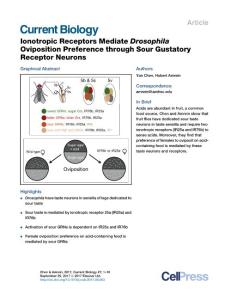 Current-Biology_2017_Ionotropic-Receptors-Mediate-Drosophila-Oviposition-Preference-through-Sour-Gustatory-Receptor-Neurons