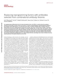 nbt.3963-Replacing reprogramming factors with antibodies selected from combinatorial antibody libraries