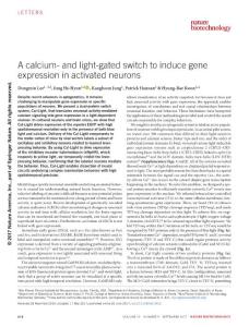nbt.3902-A calcium- and light-gated switch to induce gene expression in activated neurons