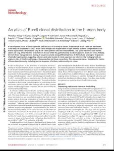 nbt.3942-An atlas of B-cell clonal distribution in the human body