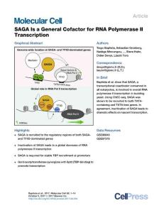 Molecular-Cell_2017_SAGA-Is-a-General-Cofactor-for-RNA-Polymerase-II-Transcription