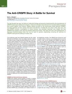 Molecular Cell-2017-The Anti-CRISPR Story- A Battle for Survival