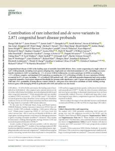 ng.3970-Contribution of rare inherited and de novo variants in 2,871 congenital heart disease probands