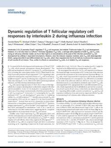 ni.3837-Dynamic regulation of T follicular regulatory cell responses by interleukin 2 during influenza infection