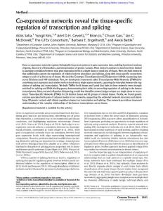 Genome Res.-2017-Saha-1843-58-Co-expression networks reveal the tissue-specific regulation of transcription and splicing