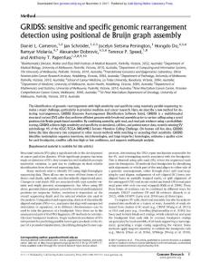 Genome Res.-2017-Cameron-GRIDSS sensitive and specific genomic rearrangement detection using positional de Bruijn graph assembly