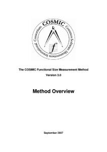 COSMIC Method v3.0 Method Overview