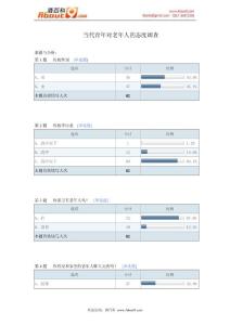 当代青年对老年人的态度调查报告