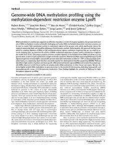 Genome Res.-2017-Boers-Genome-wide DNA methylation profiling using the methylation-dependent restriction enzyme LpnPI