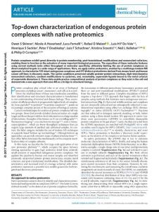 nchembio.2515-Top-down characterization of endogenous protein complexes with native proteomics