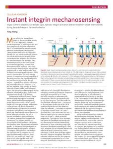 nmat5041-Cellular adhesion- Instant integrin mechanosensing