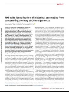 nmeth.4510-PDB-wide identification of biological assemblies from conserved quaternary structure geometry