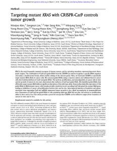 Genome Res.-2018-Kim-374-82-Targeting mutant KRAS with CRISPR-Cas9 controls tumor growth