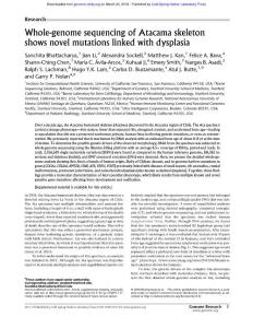 Genome Res.-2018-Bhattacharya-Whole-genome sequencing of Atacama skeleton shows novel mutations linked with dysplasia