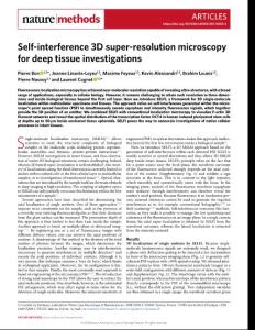 nmeth.2018-Self-interference 3D super-resolution microscopy for deep tissue investigations