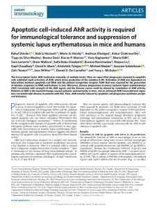 ni.2018-Apoptotic cell–induced AhR activity is required for immunological tolerance and suppression of systemic lupus erythematosus in mice and humans