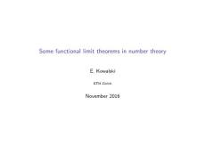 Some functional limit theorems in number theory, 2016