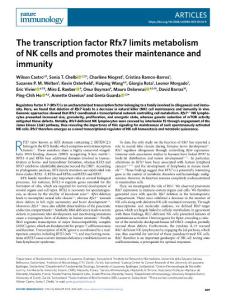 ni.2018-The transcription factor Rfx7 limits metabolism of NK cells and promotes their maintenance and immunity
