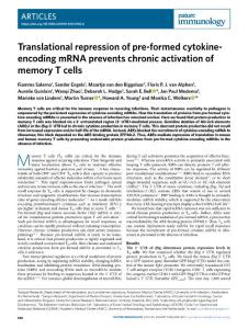 ni.2018-Translational repression of pre-formed cytokine-encoding mRNA prevents chronic activation of memory T cells