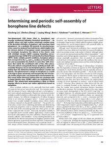 nmat.2018-Intermixing and periodic self-assembly of borophene line defects