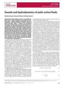 nmat.2018-Sounds and hydrodynamics of polar active fluids