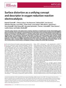 nmat.2018-Surface distortion as a unifying concept and descriptor in oxygen reduction reaction electrocatalysis