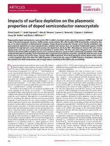 nmat.2018-Impacts of surface depletion on the plasmonic properties of doped semiconductor nanocrystals