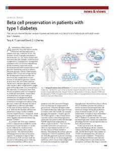 nm.2018-Beta cell preservation in patients with type 1 diabetes