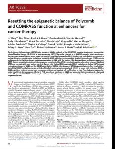 nm.2018-Resetting the epigenetic balance of Polycomb and COMPASS function at enhancers for cancer therapy