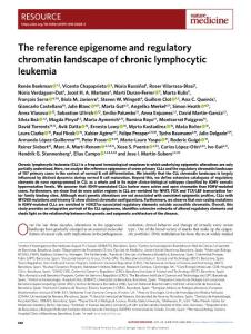 nm.2018-The reference epigenome and regulatory chromatin landscape of chronic lymphocytic leukemia