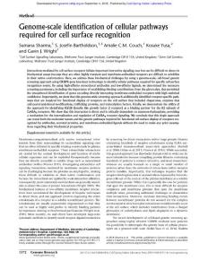 Genome Res.-2018-Sharma-1372-82-Genome-scale identification of cellular pathways required for cell surface recognition