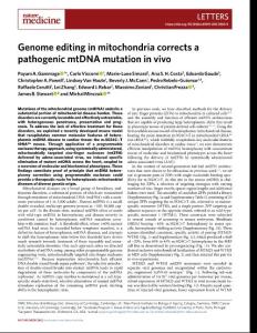 nm.2018-Genome editing in mitochondria corrects a pathogenic mtDNA mutation in vivo