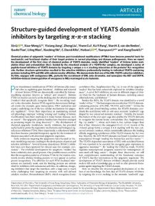 nchembio.2018-Structure-guided development of YEATS domain inhibitors by targeting π-π-π stacking