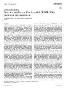 cr.2018-Structural insights into Cas13b-guided CRISPR RNA maturation and recognition