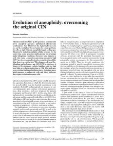 Genes Dev.-2018-Storchova-1459-60-Evolution of aneuploidy overcoming the original CIN