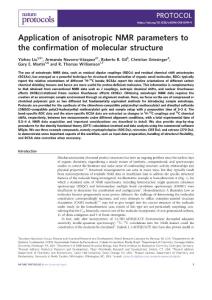 nprot.2018-Application of anisotropic NMR parameters to the confirmation of molecular structure